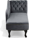 NIMES - Chaise longue - Grijs - Rechterzijde - Fluweel