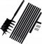 vidaXL - Grondboor - met - handvat - 180 - mm - en - verlengstukken - 9 - m - (staal)