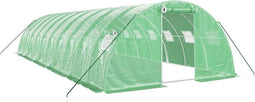 vidaXL - Tuinkas - met - stalen - frame - 40 - m² - 10x4x2 - m - groen