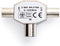Nedis Satelliet- en Antenne-Adapter - 2x Coax Male - IEC (Coax) Female - Vernikkeld - 75 Ohm - T-Splitter - Metaal - Zilver - 1 Stuks - Envelop