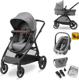 Maxi-Cosi Zelia S Trio - 3-in-1 Kinderwagen met Autostoeltje en Luiertas - Grey