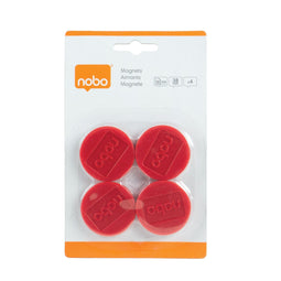 Nobo - Magneet nobo 38mm rood 4 stuks