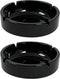 Luminarc Asbak - 2x - D11 cm - zwart - keramiek