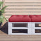 vidaXL - Palletkussen - 50 - x - 50 - x - 12 - cm - stof - wijnrood
