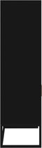 vidaXL - Hoge - kast - 60x35x125 - cm - bewerkt - hout - zwart
