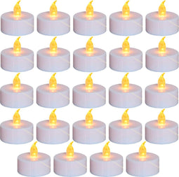Aurae Led Waxinelichtjes - 24x Theelichtjes op Batterijen - 60+ Branduren - Wit (24 stuks)