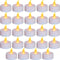 Aurae Led Waxinelichtjes - 24x Theelichtjes op Batterijen - 60+ Branduren - Wit (24 stuks)