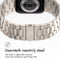imoshion Stalen bandje - Geschikt voor Apple Watch 1, 2, 3, 4, 5, 6, 7, 8, 9, 10, SE, Ultra (2) - 44/45/46/49 mm - Sterrenlicht - One Size