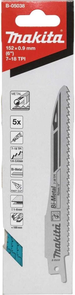 Makita S123XF - Metaal en universeel - Progressief bi-metaal zaagblad - (5 stuks)