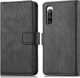 iMoshion Hoesje Geschikt voor Sony Xperia 10 IV Hoesje Met Pasjeshouder - iMoshion Luxe Bookcase - Zwart
