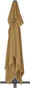 vidaXL - Parasol - met - draagbare - voet - taupe