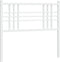 vidaXL - Hoofdbord - 90 - cm - metaal - wit