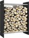 vidaXL - Haardhoutrek - 80x35x100 - cm - gehard - glas - zwart