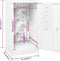 vidaXL - Zadelkast - 53x53x105 - cm - staal - wit