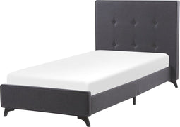 Beliani AMBASSADOR - Eenpersoonsbed - Grijs - Kunststof