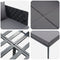 vidaXL - Ligbed - met - Kussens - voor - 2 - Personen - - - Antraciet - - - 115x153x69,5 - cm - - - Staal