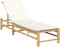 vidaXL - Ligstoel - met - kussens - 55x199x30 - cm - bamboe