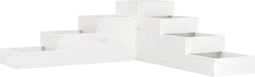 vidaXL - Plantenbak - 4-laags - 106x104,5x36 - cm - massief - grenenhout - wit