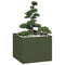 vidaXL - Plantenbak - 100x100x80 - cm - staal - olijfgroen