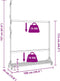 vidaXL - Kledingrek - met - haken - en - wielen - 100x35x157 - cm - bamboe
