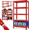 MONZANA® Stellingkast - 10 schappen - Belastbaar tot 1750kg - Rood (set van 2)