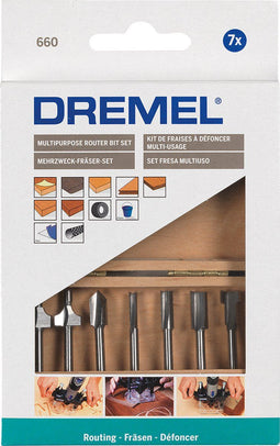 Dremel 660 - Multifunctionele frezenset - 7-delige set met hoogwaardige frezen (7 stuks)