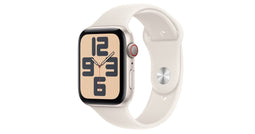 Apple Watch SE (2024) - Smartwatch - GPS - 40mm Starlight Aluminium Case met Starlight Sport Band S/M