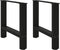 vidaXL - Salontafelpoten - 2 - st - 60x(42-43) - cm - staal - zwart