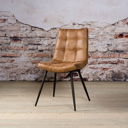 SIDD Navarra sidechair - fabric T-cognac