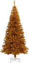 vidaXL - Kunstkerstboom - met - standaard - 210 - cm - PET - goudkleurig