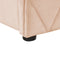 ROCHEFORT - Tweepersoonsbed - Beige - 160 x 200 cm - Fluweel