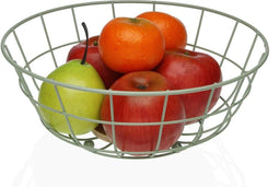 Fruitschaal Versa Groen 28 x 12 x 28 cm Hout Rubberwood Staal Ijzer