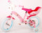 Volare Disney Princess - Kinderfiets - 14 inch - Handrem en zijwieltjes - Roze