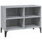 Tv-meubel met metalen poten 69,5x30x50 cm grijs sonoma eiken