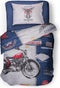 LINNICK Kinder Dekbedovertrek 100% katoen Road King - navy 140x200cm - Tiener Dekbedovertrek 1 persoons