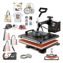 Transfer Press 8 in 1 Warmtepers Machine 38x30cm T-shirt Drukmachine Warmtepers Machine DIY Warmtepe