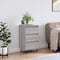 vidaXL - Dressoir - 40x35x70 - cm - bewerkt - hout - grijs - sonoma