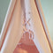 Sunny Alba Tipi Tent Pastel Roze - Wigwam Speeltent met ramen - 120x120x160cm - met Kussen kleed