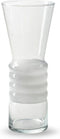 Vaas met witte ringen 'pleun' h30 d12 cm