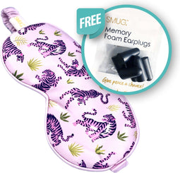 SMUG Slaapmasker - 100% Verduisterend - Verstelbaar Oogmasker in Satijn - Pink Tiger