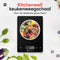 Kitchenwell Digitale Precisie Keukenweegschaal - 1gr - 15kg - Tarra Functie - USB Oplaadbaar - Zwart
