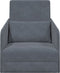 vidaXL - Ligbed - Sofa - 2-in-1 - Donkergrijs - 65x80x83 - cm - Fluweel