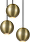 Atmooz - Hanglamp Balls - goud - Industrieel - Woonkamer / Slaapkamer / Eetkamer - Plafondlamp - Zwart en Goud - Hoogte 200cm - Metaal