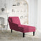 vidaXL - Chaise - longue - met - kussen - en - rechterarmleuning - fluweel - wijnrood