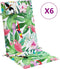 vidaXL - Stoelkussens - 6 - st - hoge - rug - oxford - stof - meerkleurig