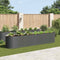 vidaXL - Plantenbak - verhoogd - 400x80x81 - cm - gegalvaniseerd - staal - grijs