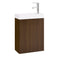 SoBuy BZR196-BR - Compact Badkamermeubel met Wastafel - Bruin met Witte Wastafel
