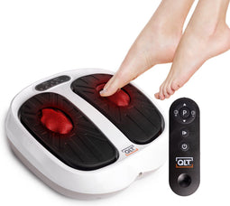QLT VibroPulse Pro - Been- en Voetmassage Apparaat - Shiatsu 10 programma's 20 snelheden - Wit
