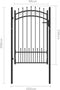 vidaXL - Poort - met - speerpunten - 100x150 - cm - staal - zwart
