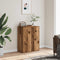 vidaXL - Dressoir - 60x30x75 - cm - bewerkt - hout - oud - houtkleurig